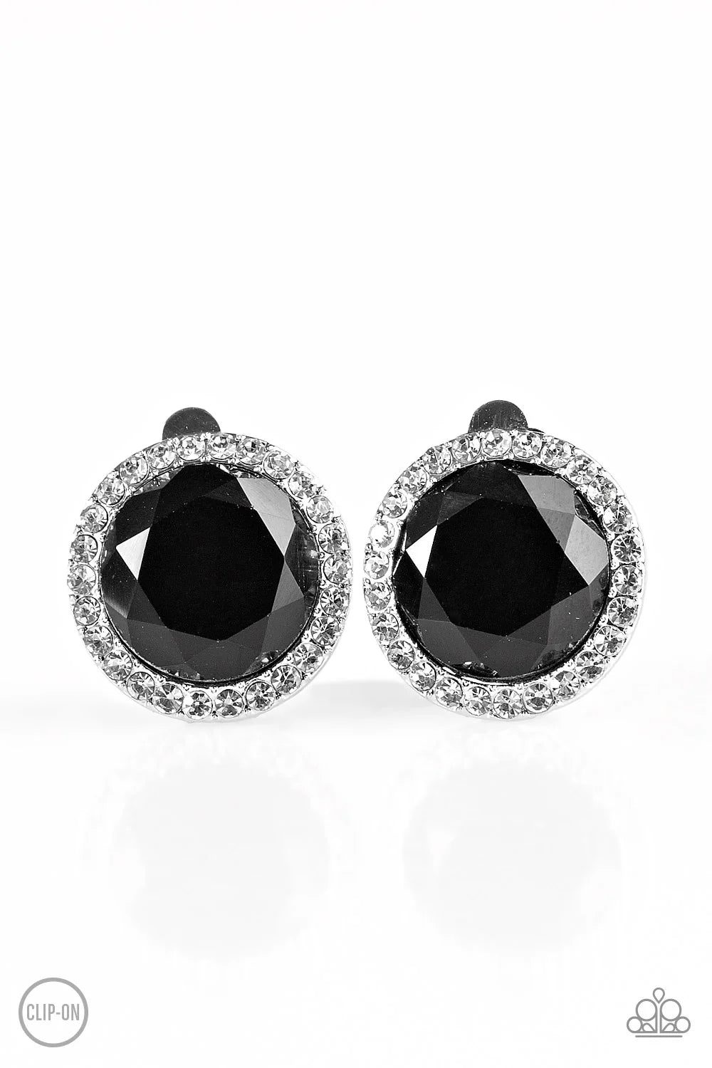 Positively Princess - Black clip on earrings