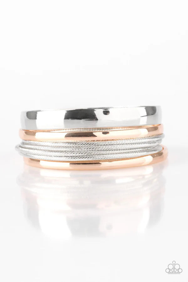 Sahara Shimmer - Mixed Metal Bracelet (Bangles)
