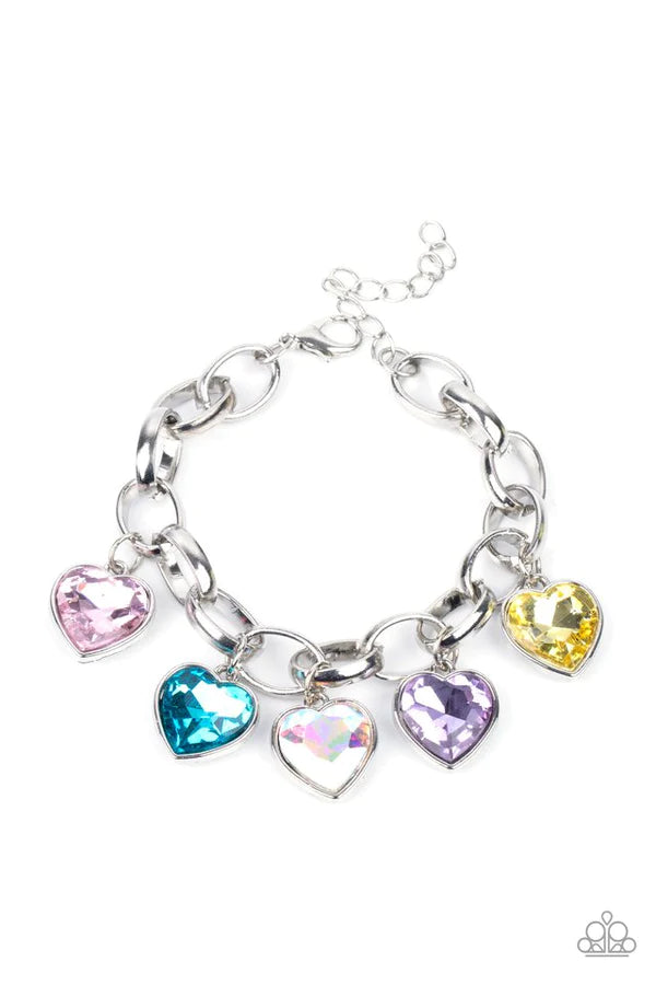 Candy Heart Charmer - Multicolor Heart-Inspired Bracelet