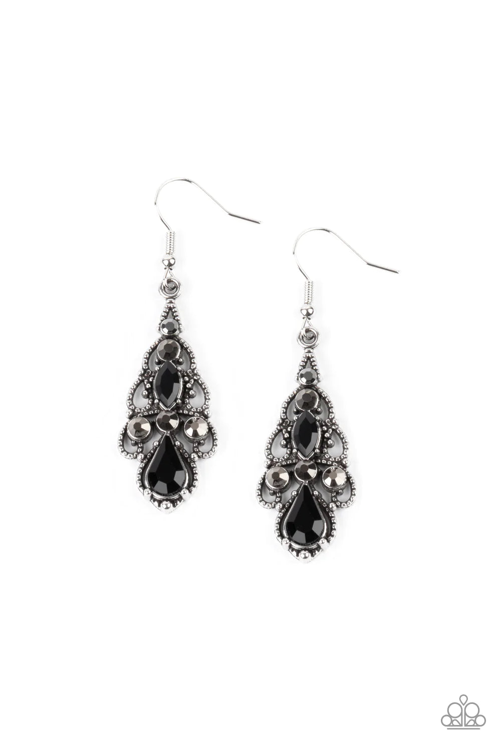 Urban Radiance - Black Earrings