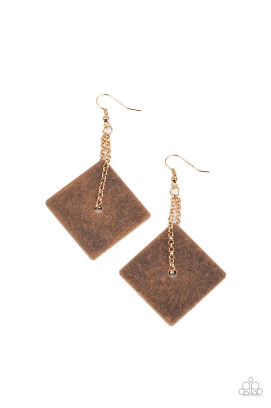 Block Party Posh - Copper Earrings