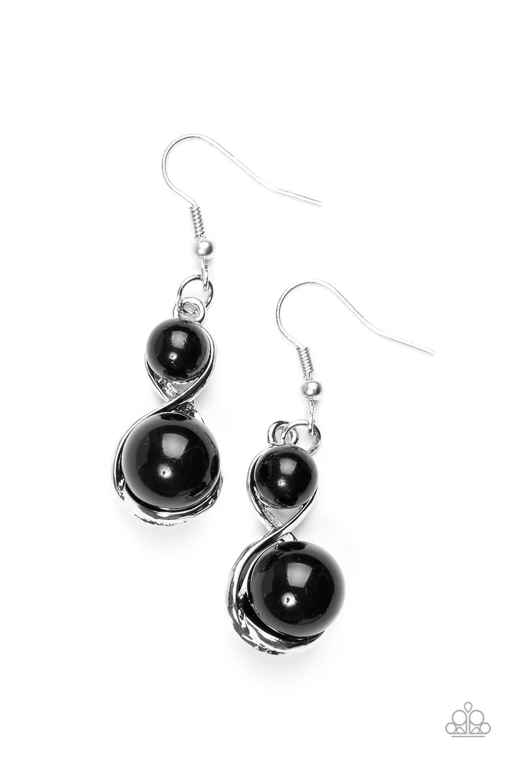 Set the Stage- Black Earrings