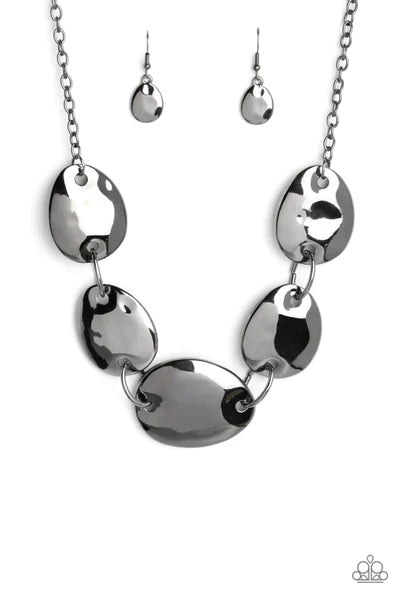 That Ring You Do - Black/Gunmetal Necklace