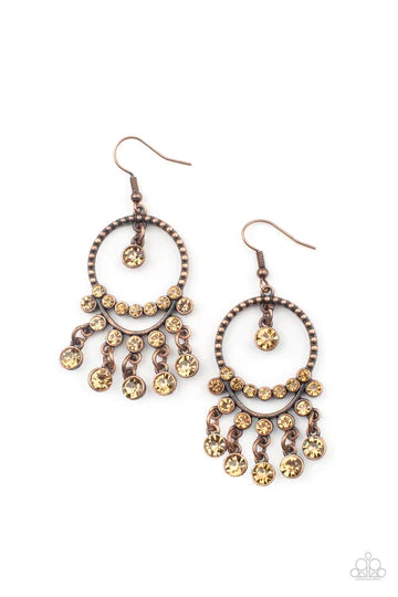 Cosmic Chandeliers-Copper Earrings