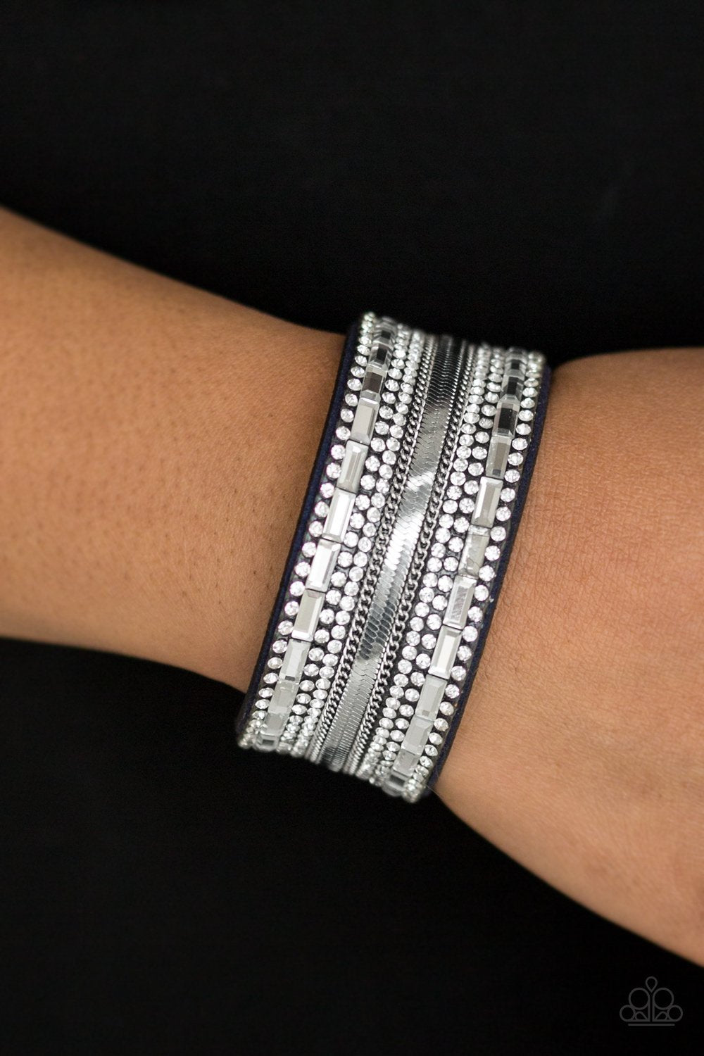 Teasingly Tomboy - Blue wrap bracelet