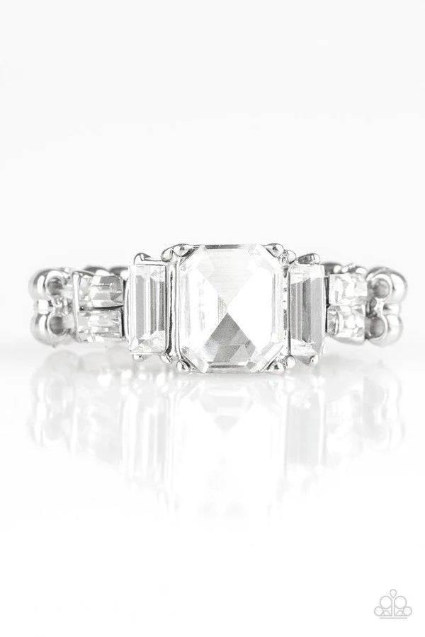 Born To Rule - White Rhinestones Ring