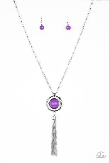 Always Front and Center - Purple necklace