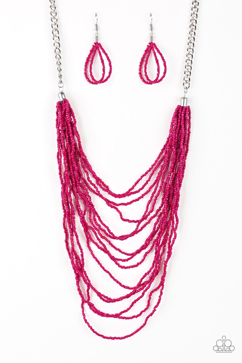 Bora Bombora - Pink seed bead necklace
