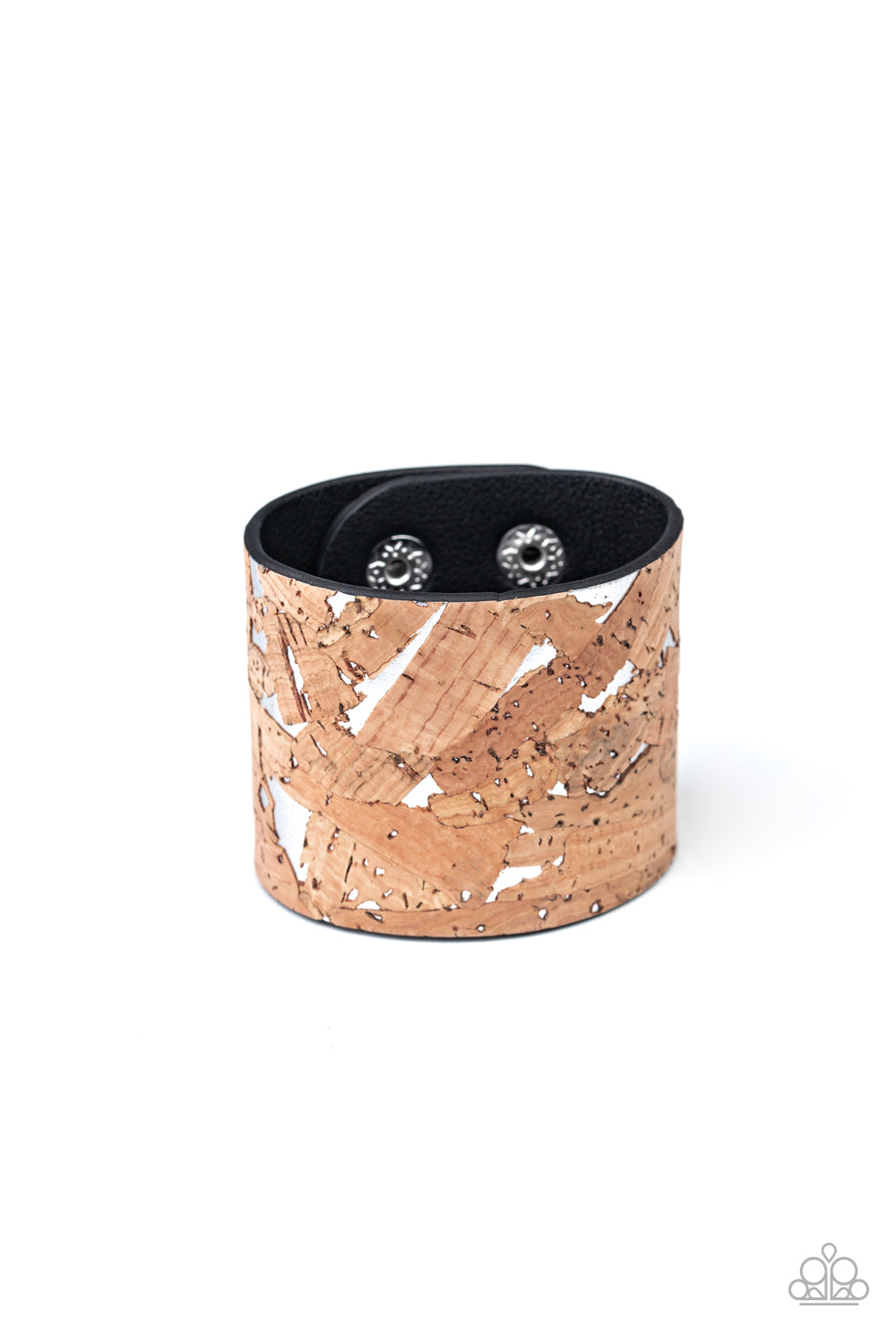 Cork Congo - Silver wrap bracelet
