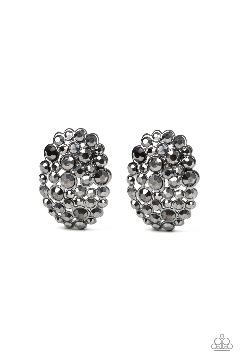 Daring Dazzle - Black post earrings