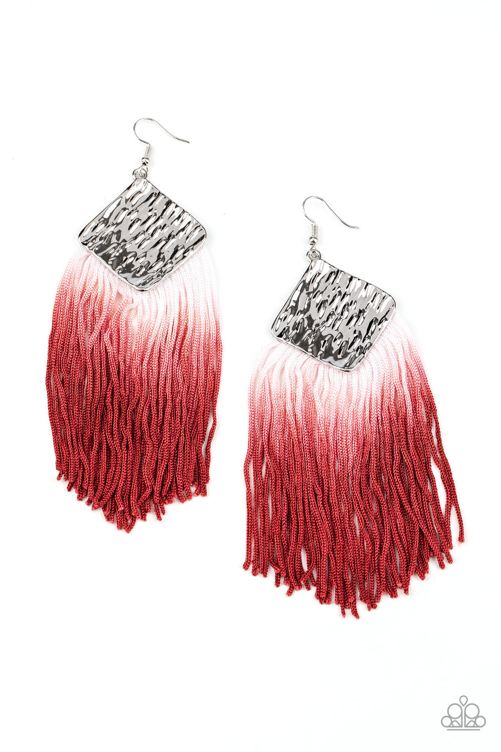 DIP The Scales - Red fringe earrings