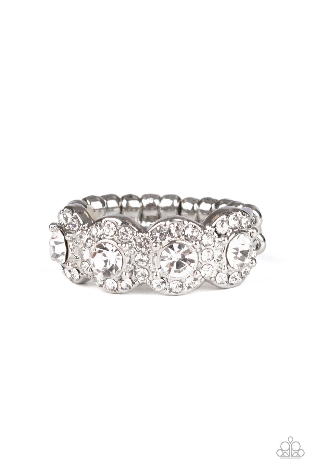 Ever Enlightened - White rhinestone ring