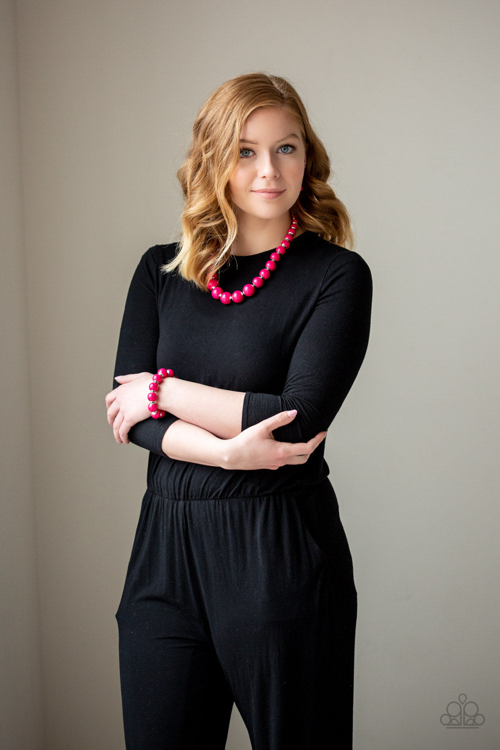 Everyday Eye Candy - Pink necklace w/ matching bracelet