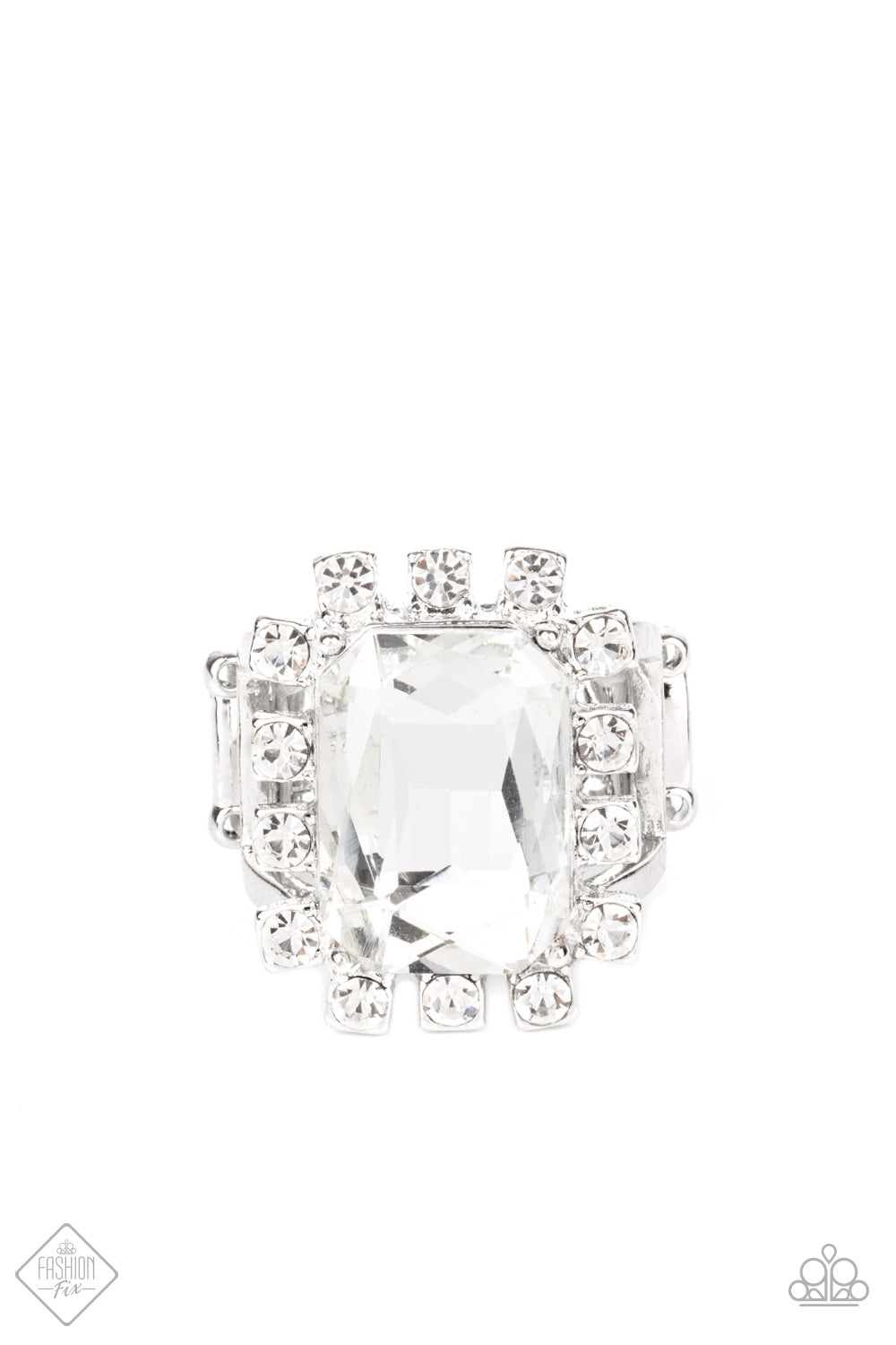 Galactic Glamour - White gem ring