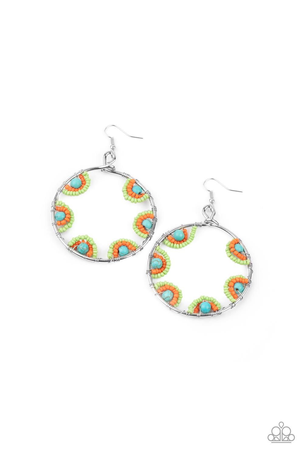 Off The Rim - Multicolor earrings