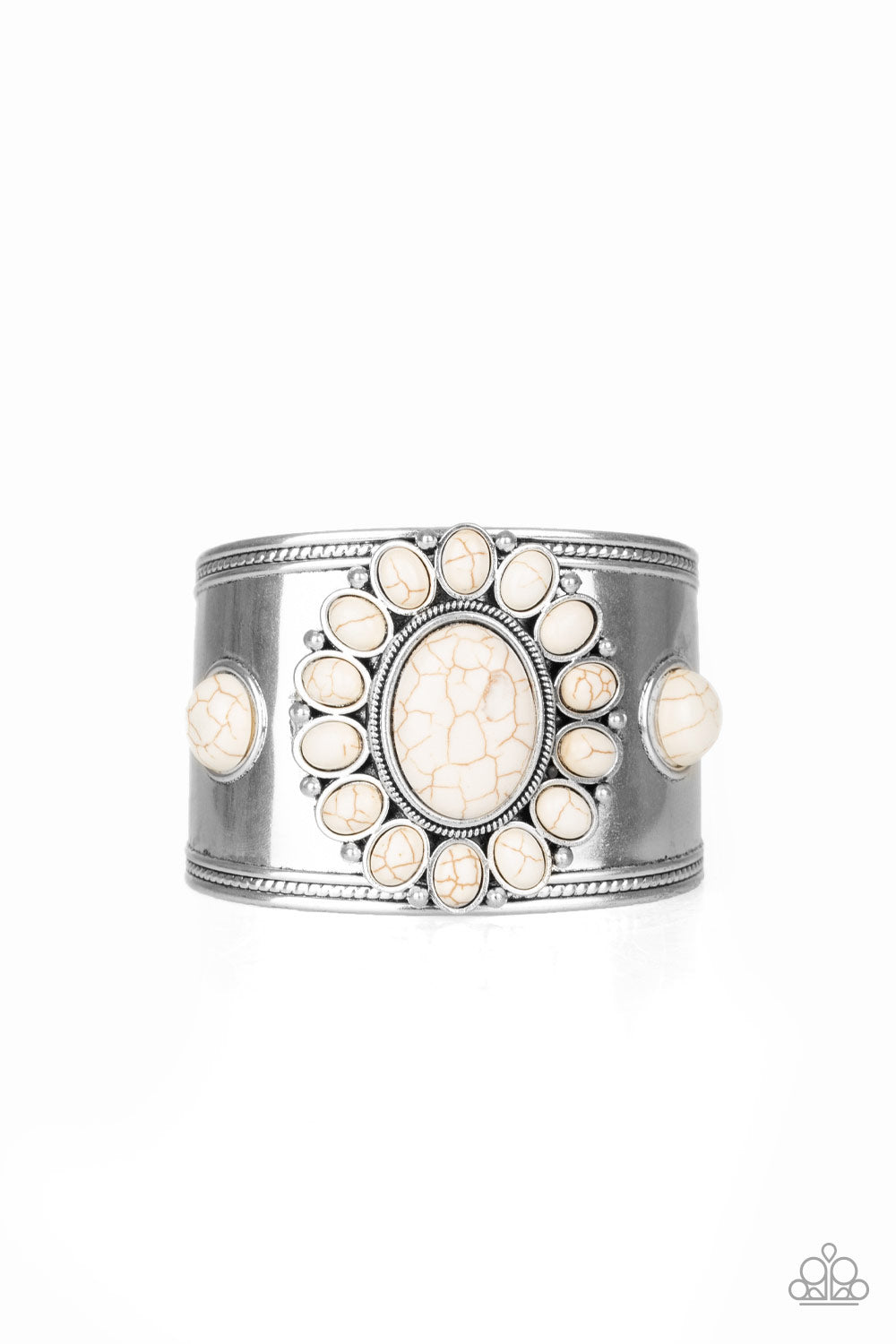 Room To Roam - White cuff bracelet