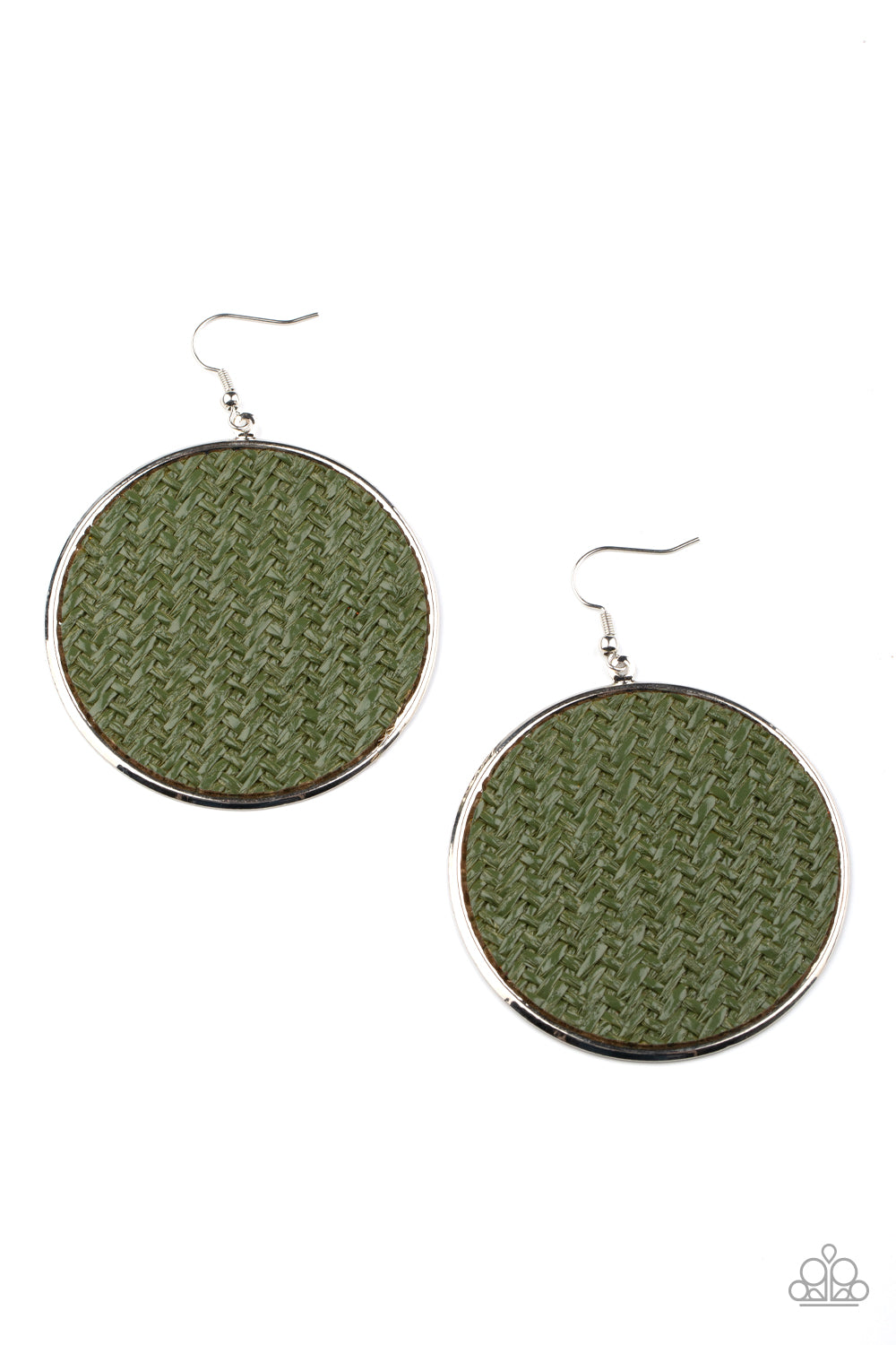 Wonderfully Woven - Green earrings