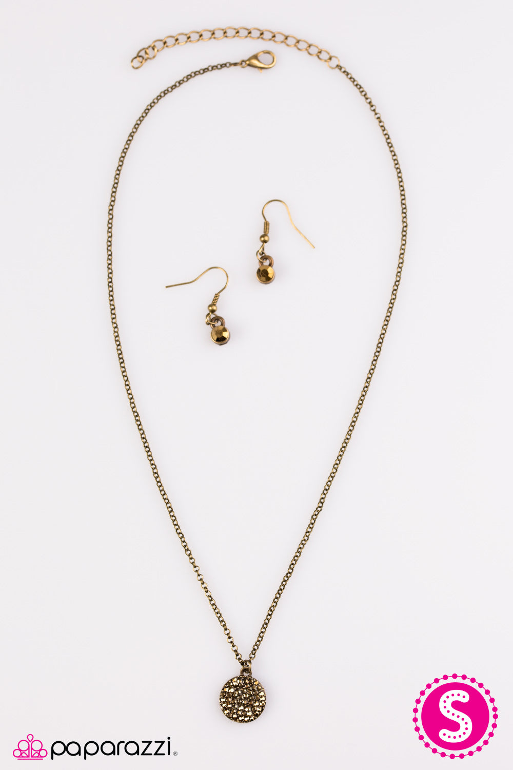 A Glittery Distraction - Brass necklace