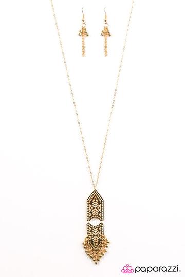 Mayan Magnificence - Gold Necklace