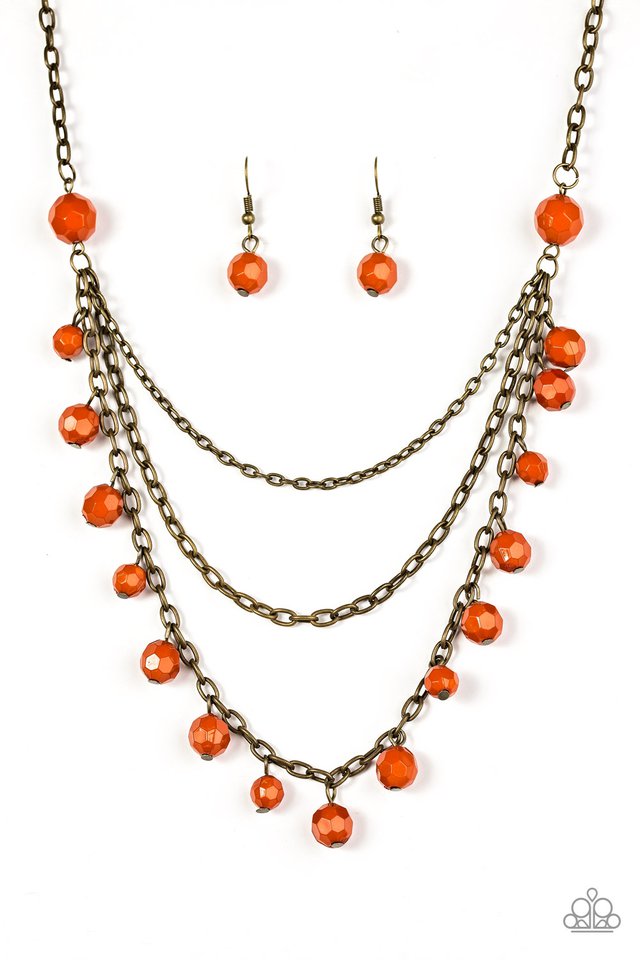You The GLAM! - Orange necklace