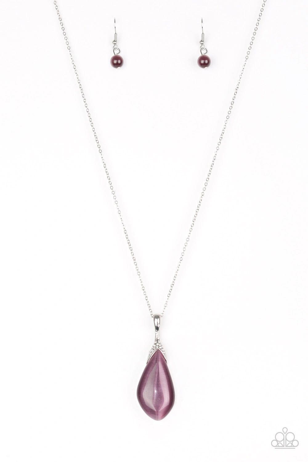 FRIENDS IN GLOW PLACES - PURPLE Moonstone Necklace