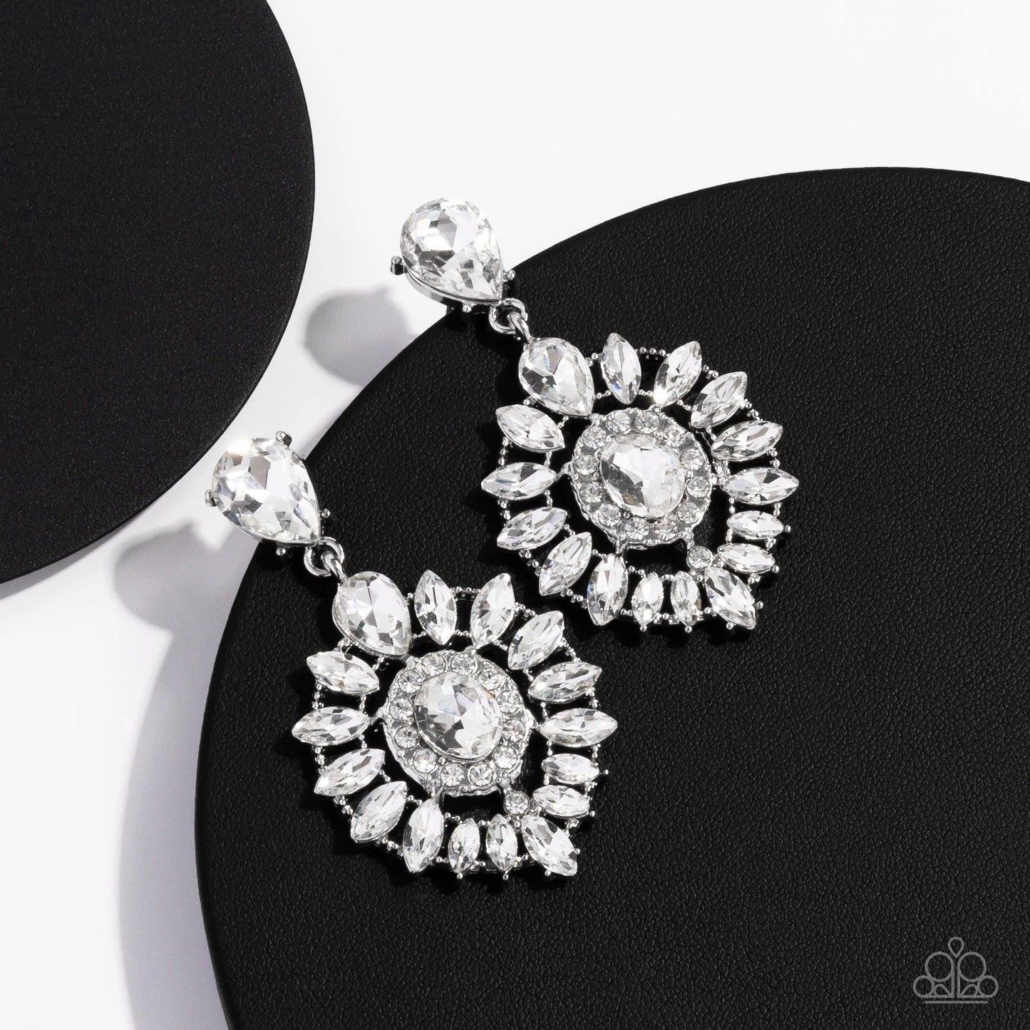 My Good LUXE Charm - White Gem Post Earrings (Life of the Party -August 2022)