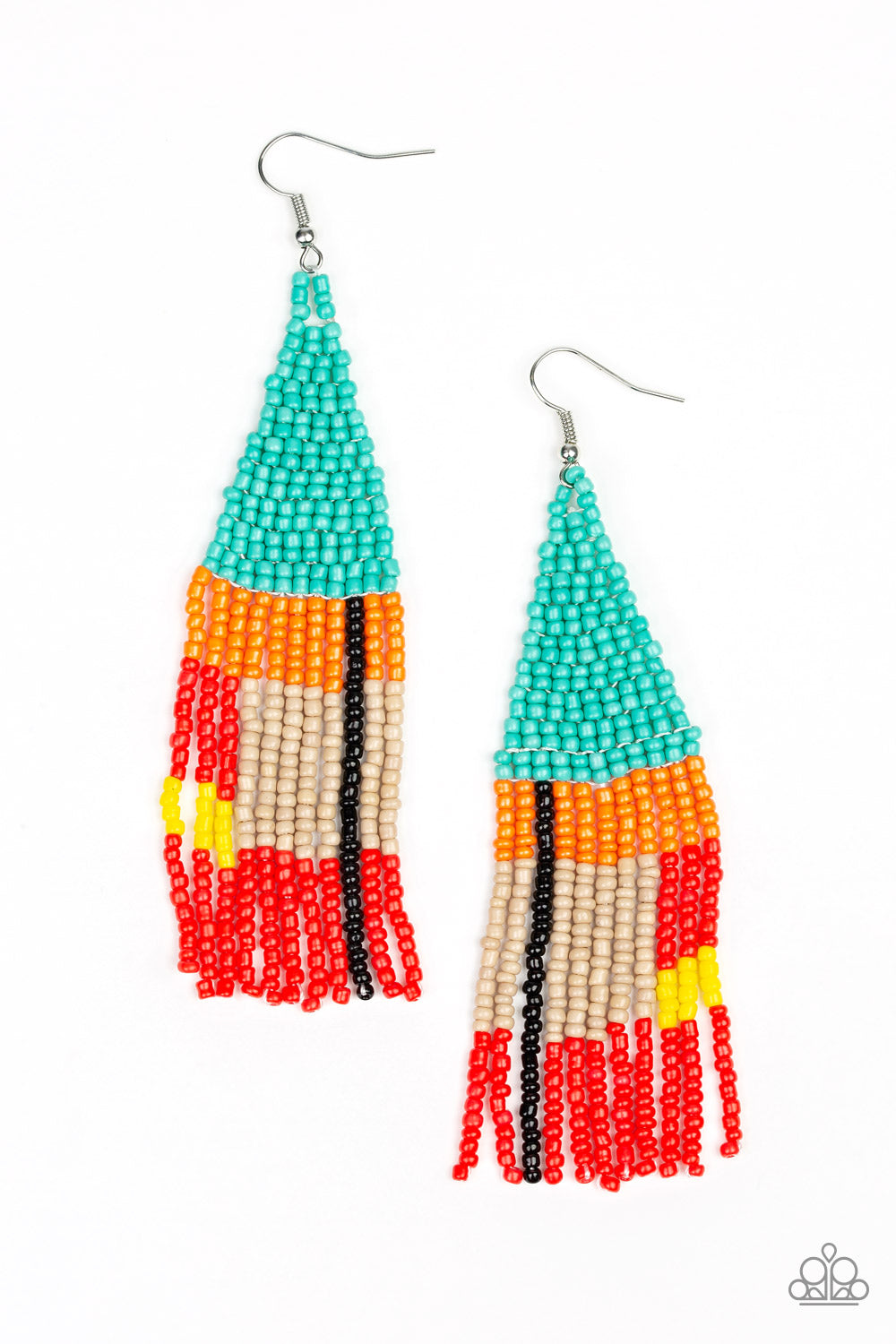 Beaded Boho - Blue/Multi earrings