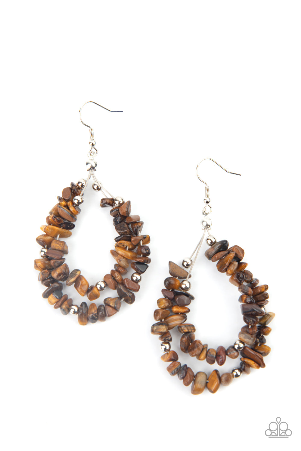 Canyon Rock Art - Brown tiger eye earrings