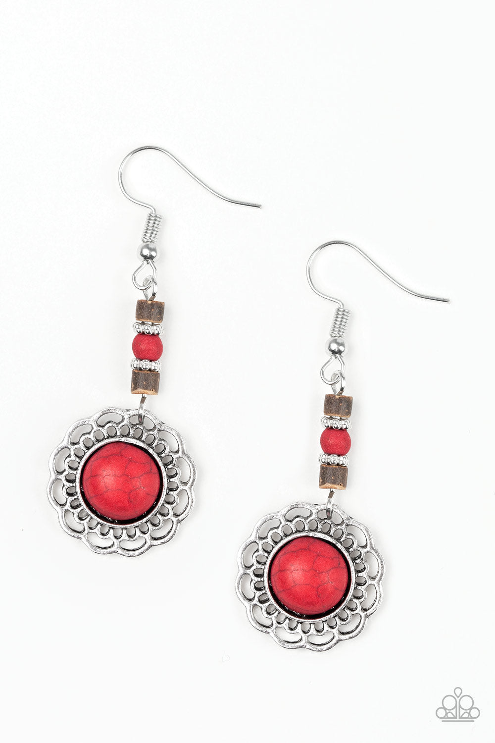 Desert Bliss - Red wood earrings