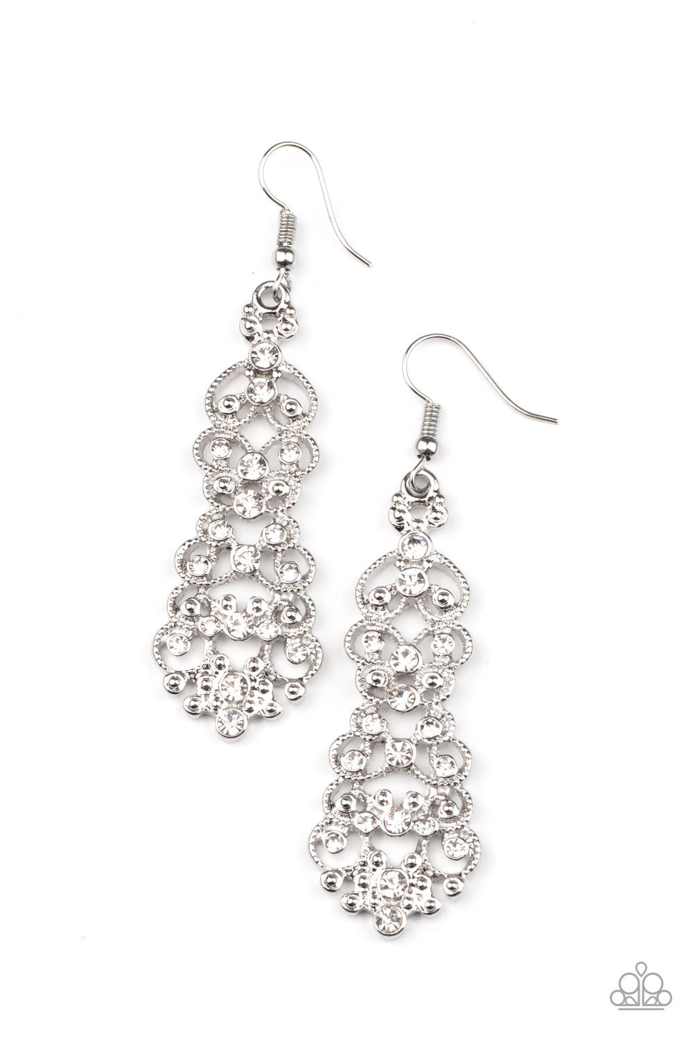 Diva Decorum - White rhinestones earrings