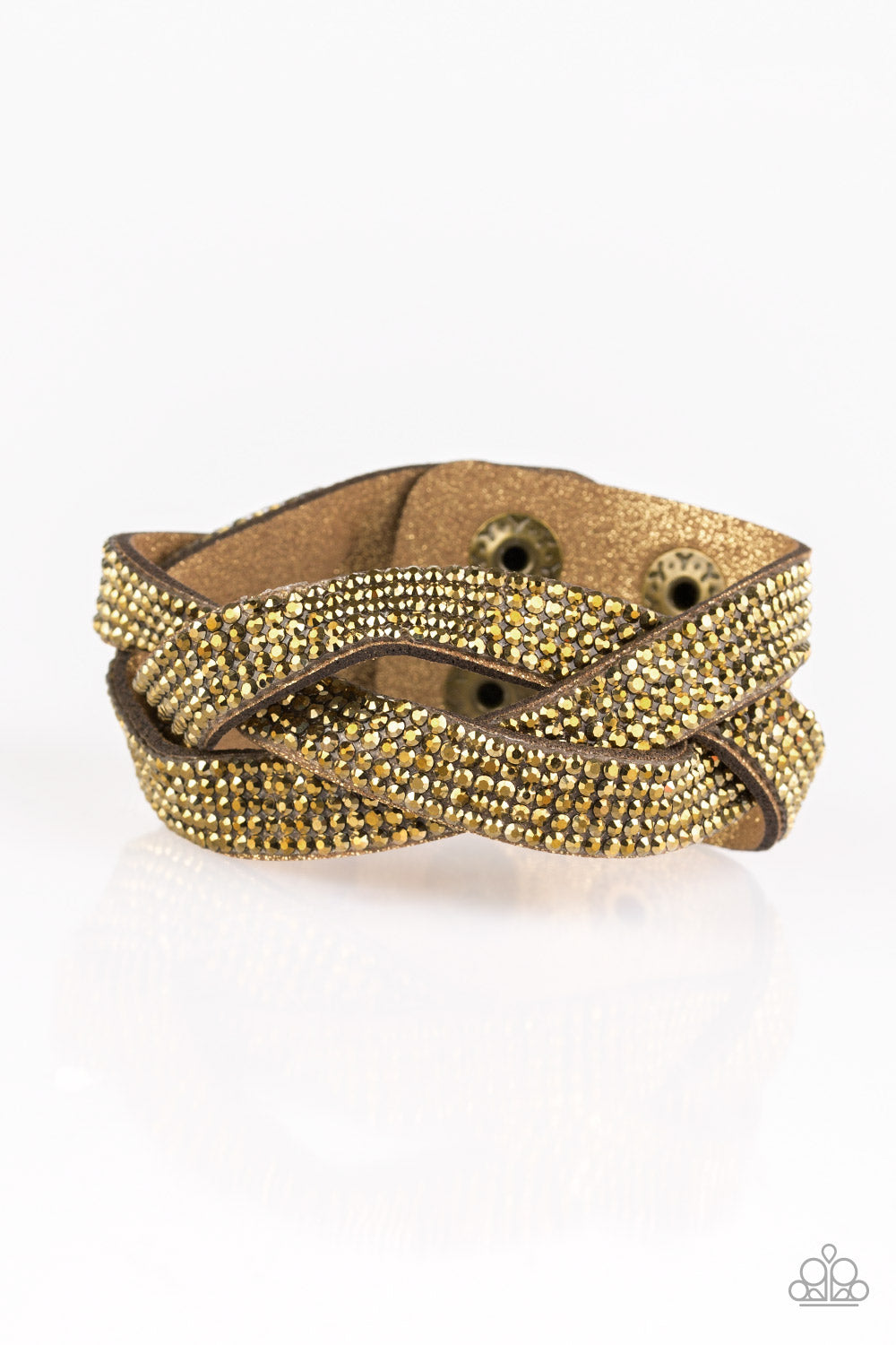 Nice Girls Finish Last - Brass wrap bracelet