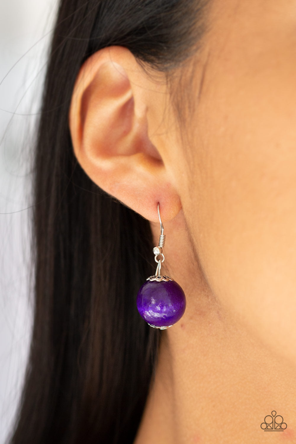 Tahiti Tropic - Purple wood necklace