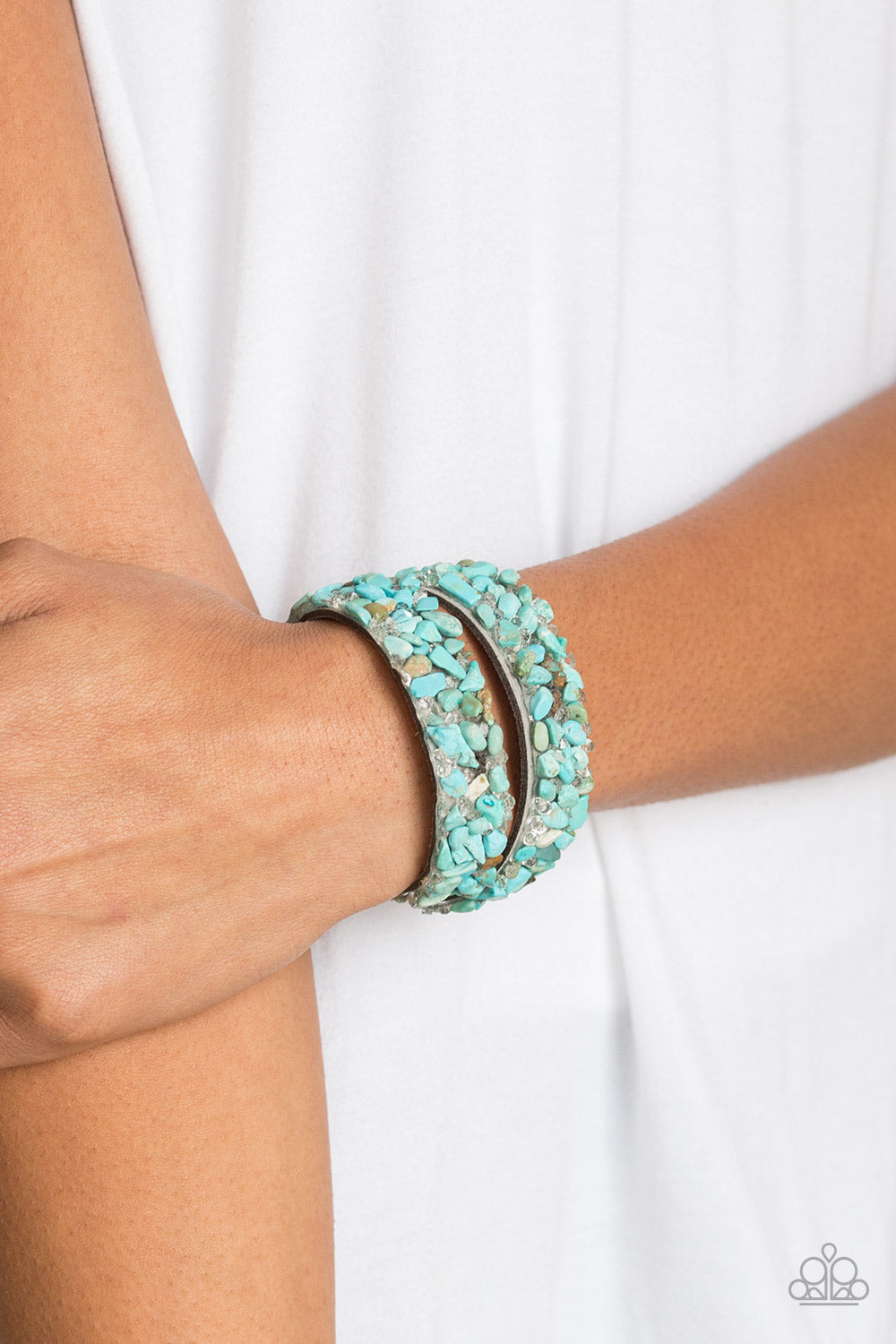 CRUSH To Conclusions - Blue wrap bracelet