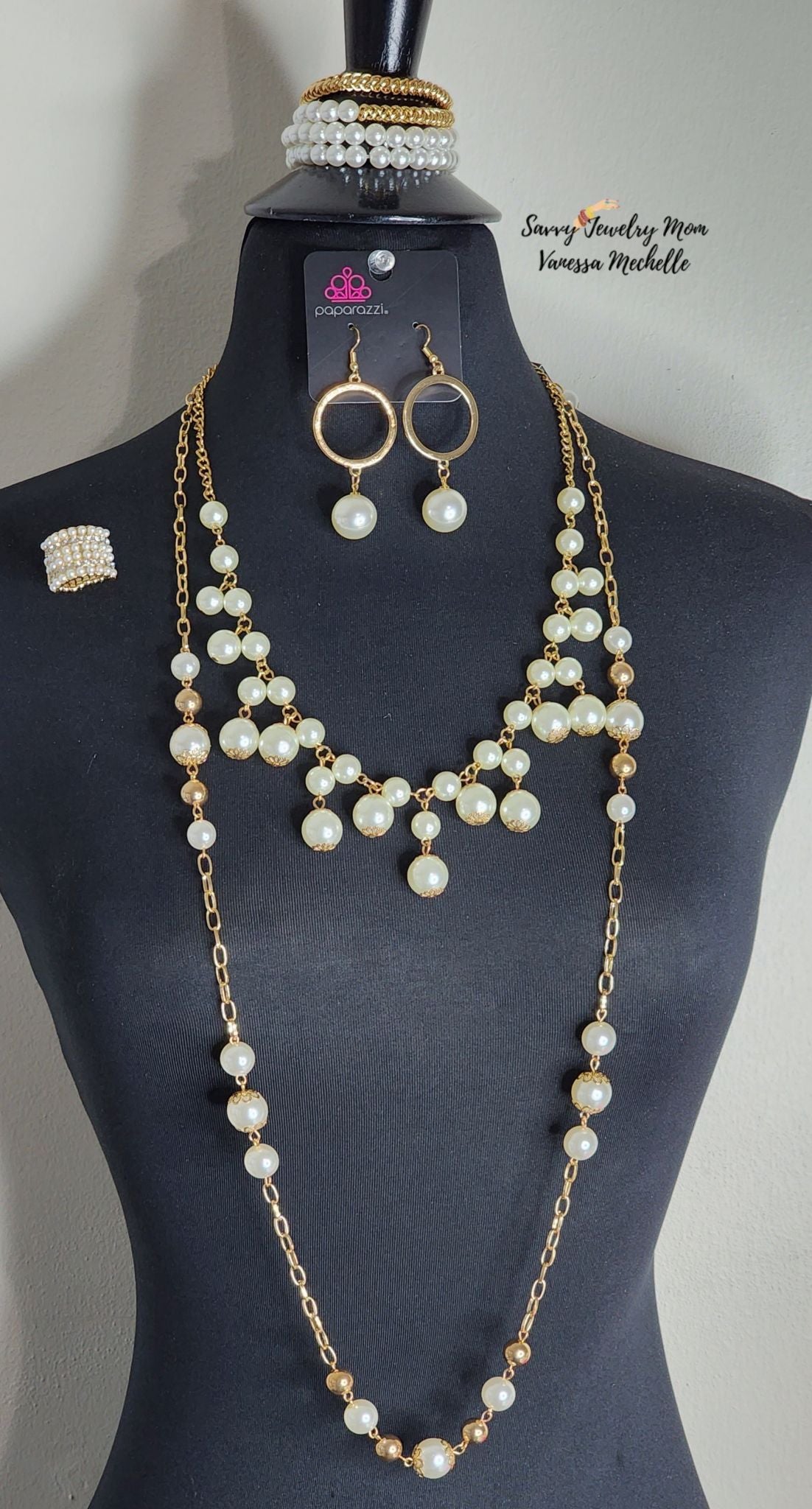 Savvy Set #265 (Gold/White pearl, 5-piece set)