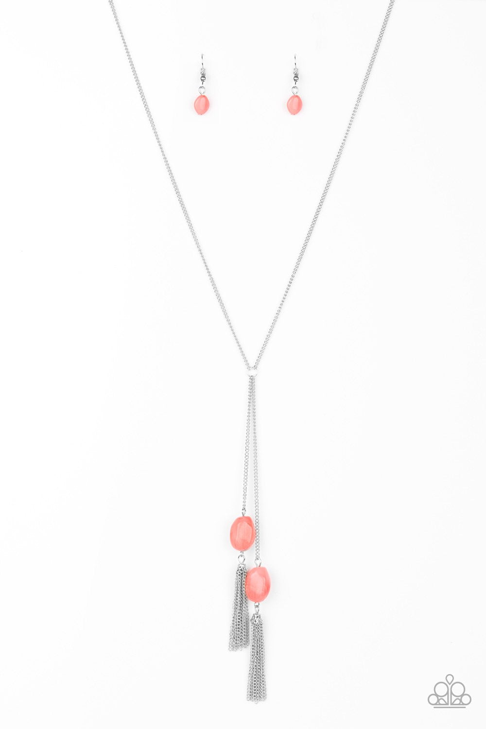 GLOW Your Roll - Orange Necklace