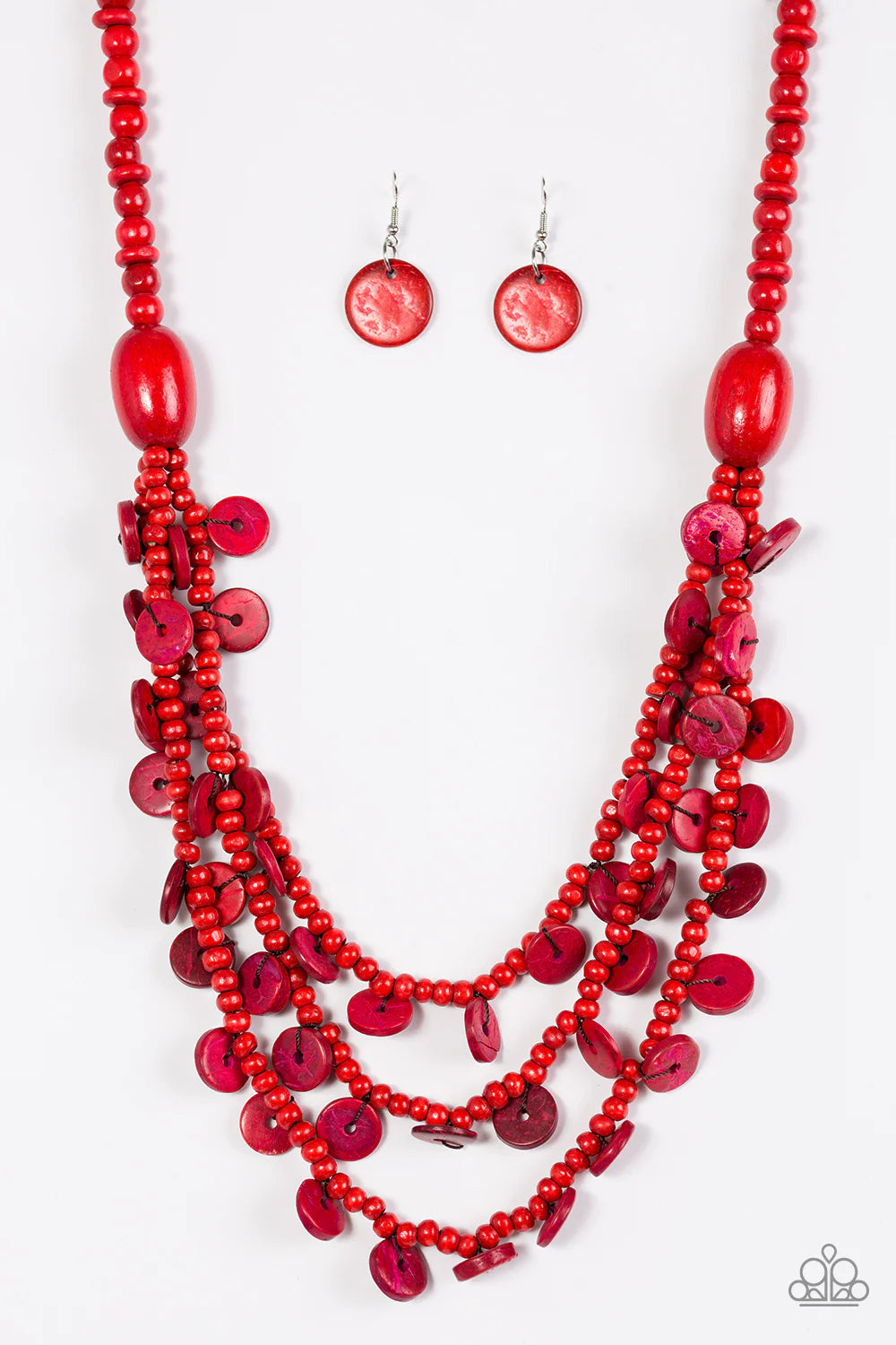 SAFARI SAMBA - RED WOOD NECKLACE