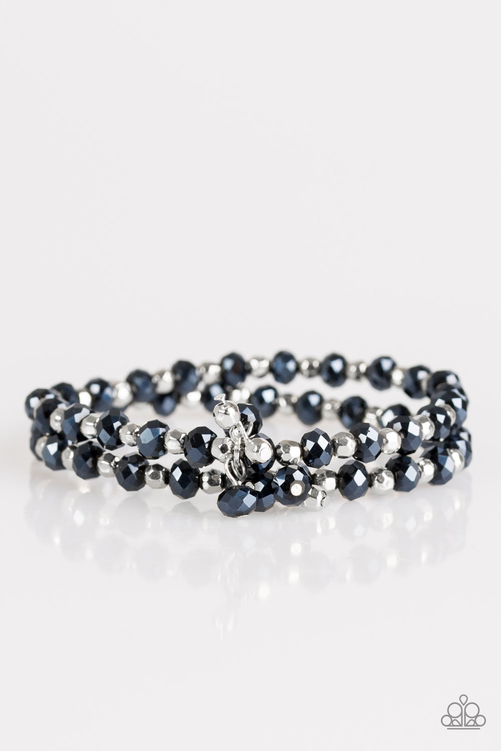 Shimmer Showdown - Blue necklace w/ matching bracelet