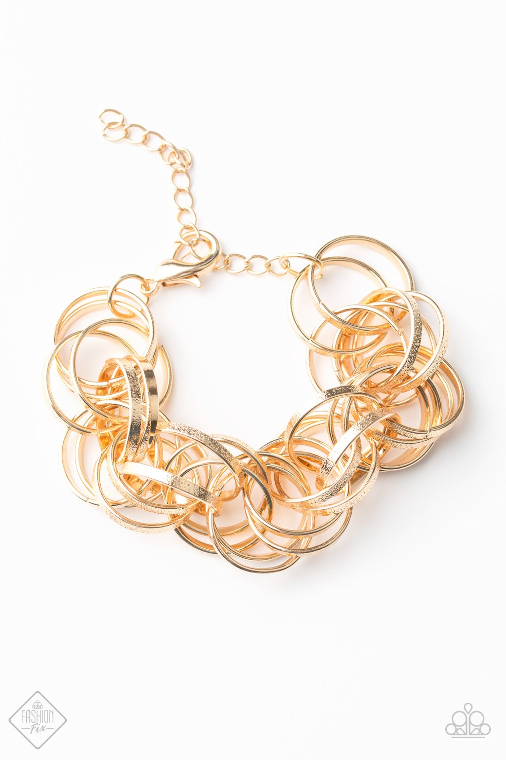 Statement Shimmer - Gold bracelet