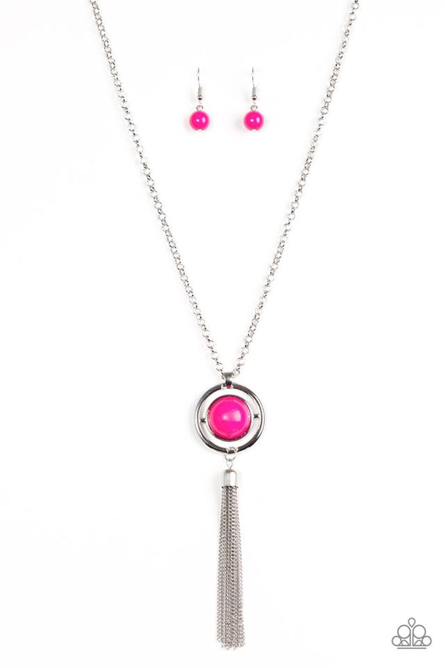 Always Front and Center - Pink necklace