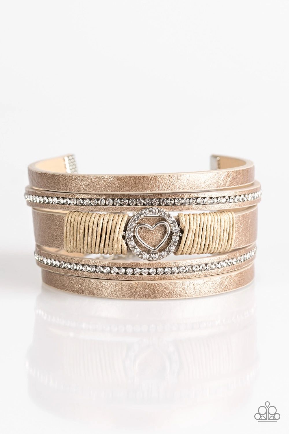 IT TAKES HEART - BROWN LEATHER BRACELET