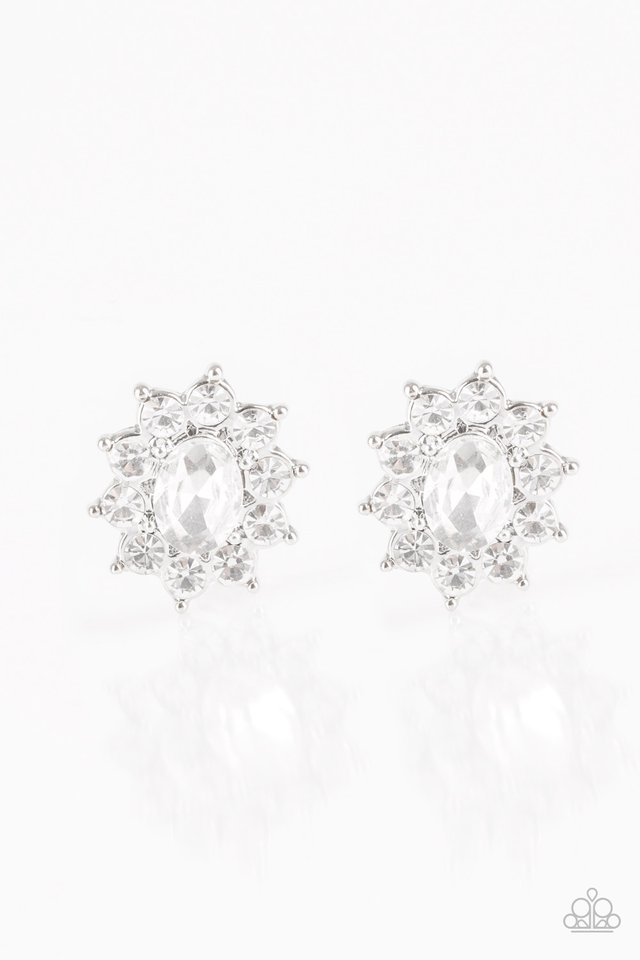 Starry Nights - White post earrings