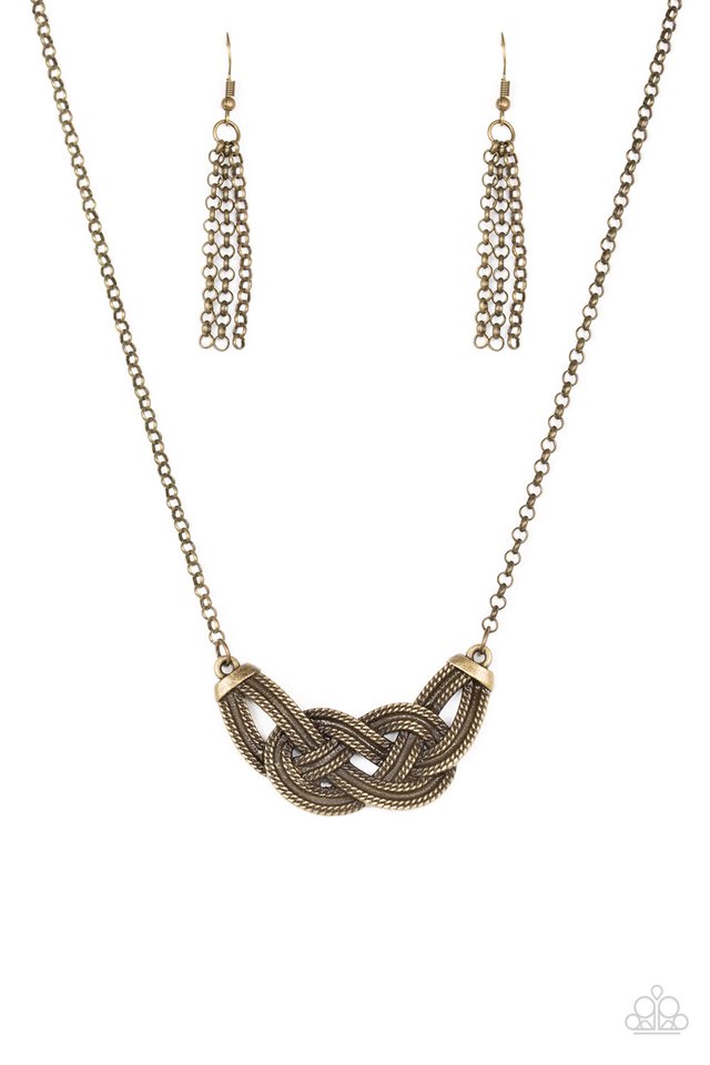 Nautically Naples - Brass necklace