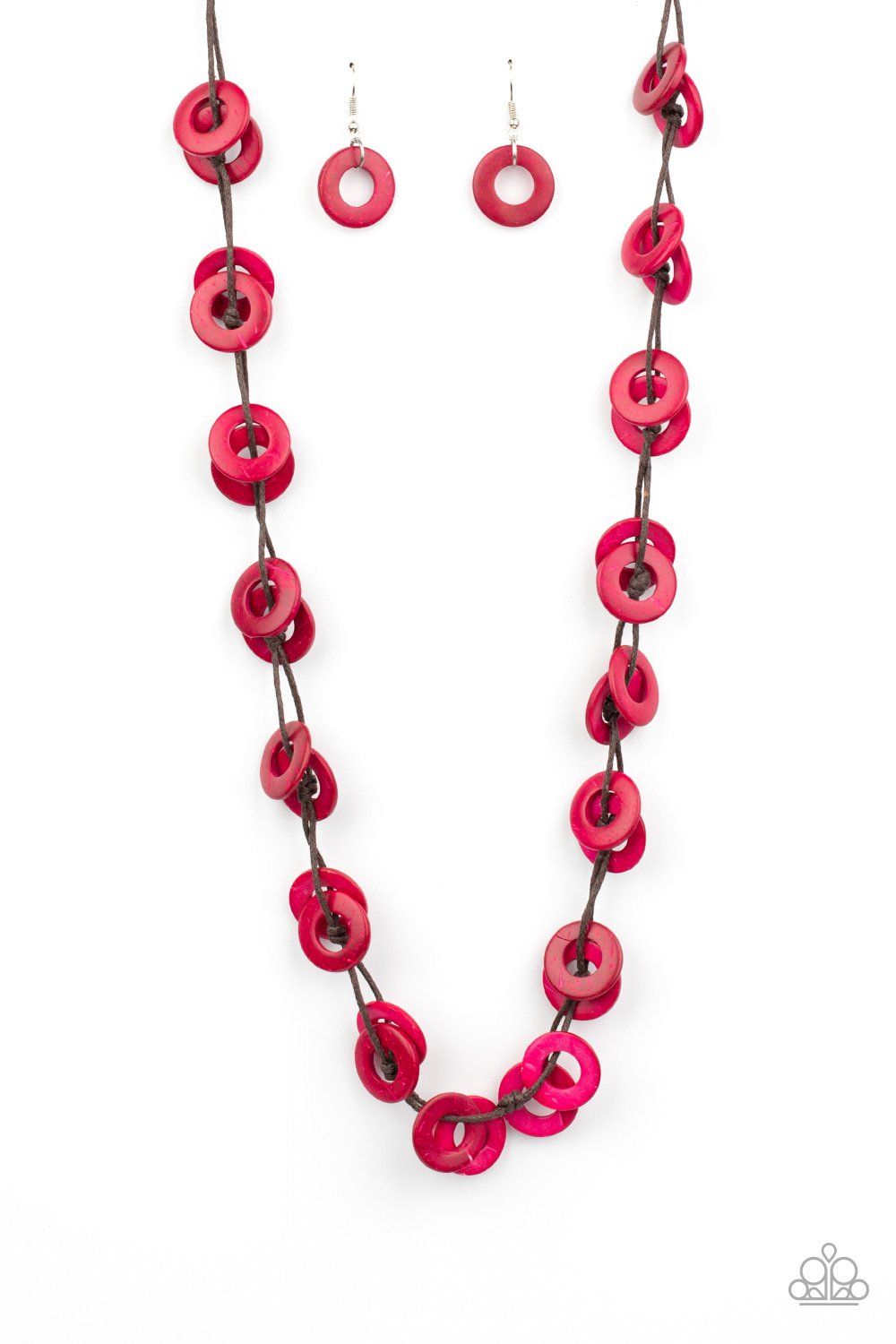 Waikiki Winds - Pink wood necklace