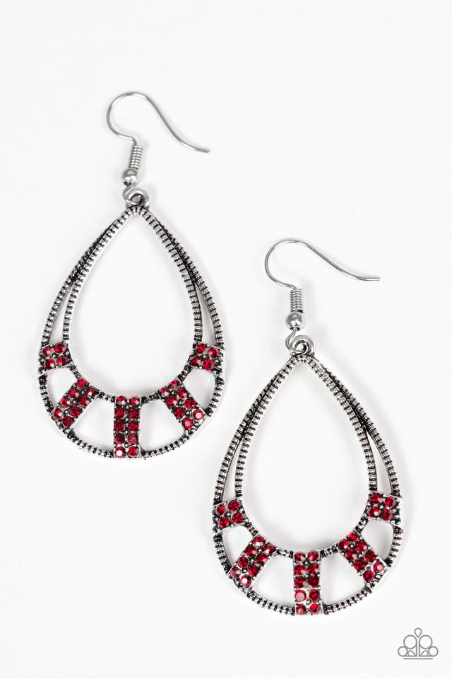 Trillion Dollar Teardrops - Red earrings