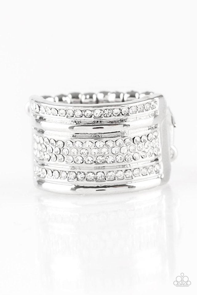 Top Dollar Drama - White gem ring