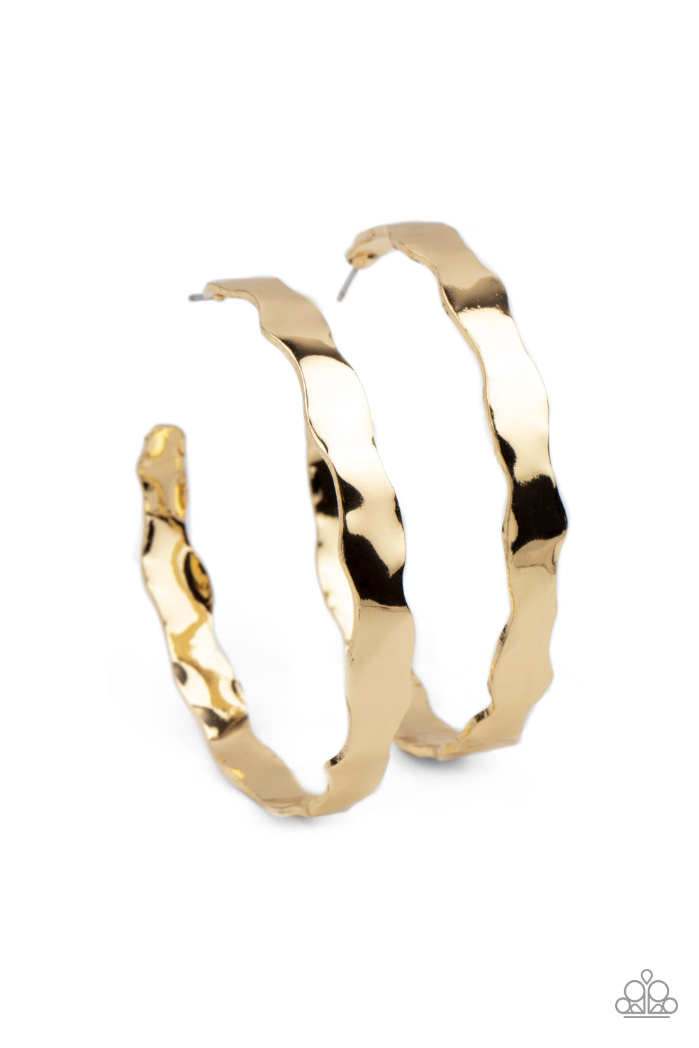 Exhilarated Edge - Gold hoops