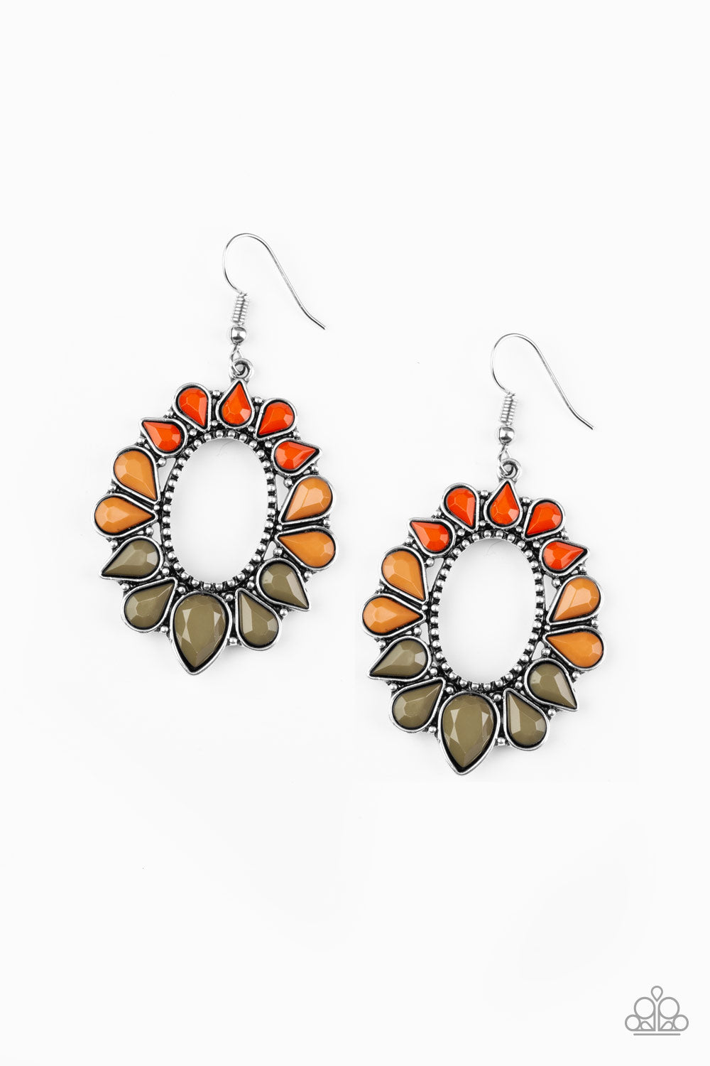 Fashionista Flavor - Multicolor (Orange/Green) earrings
