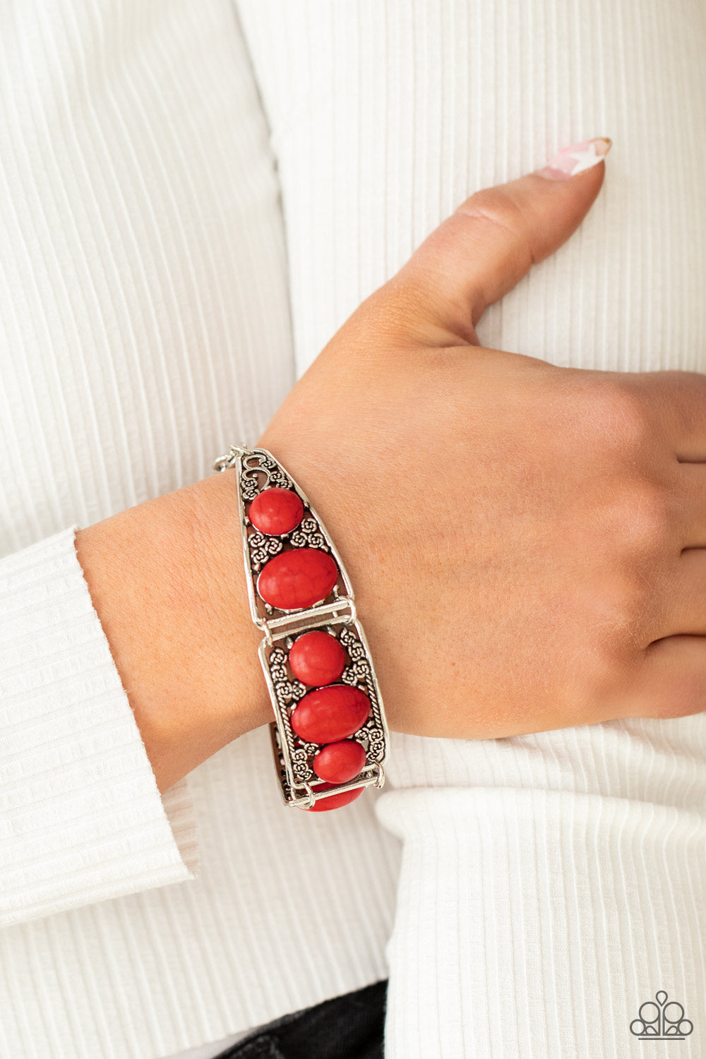 Southern Splendor - Red cuff bracelet
