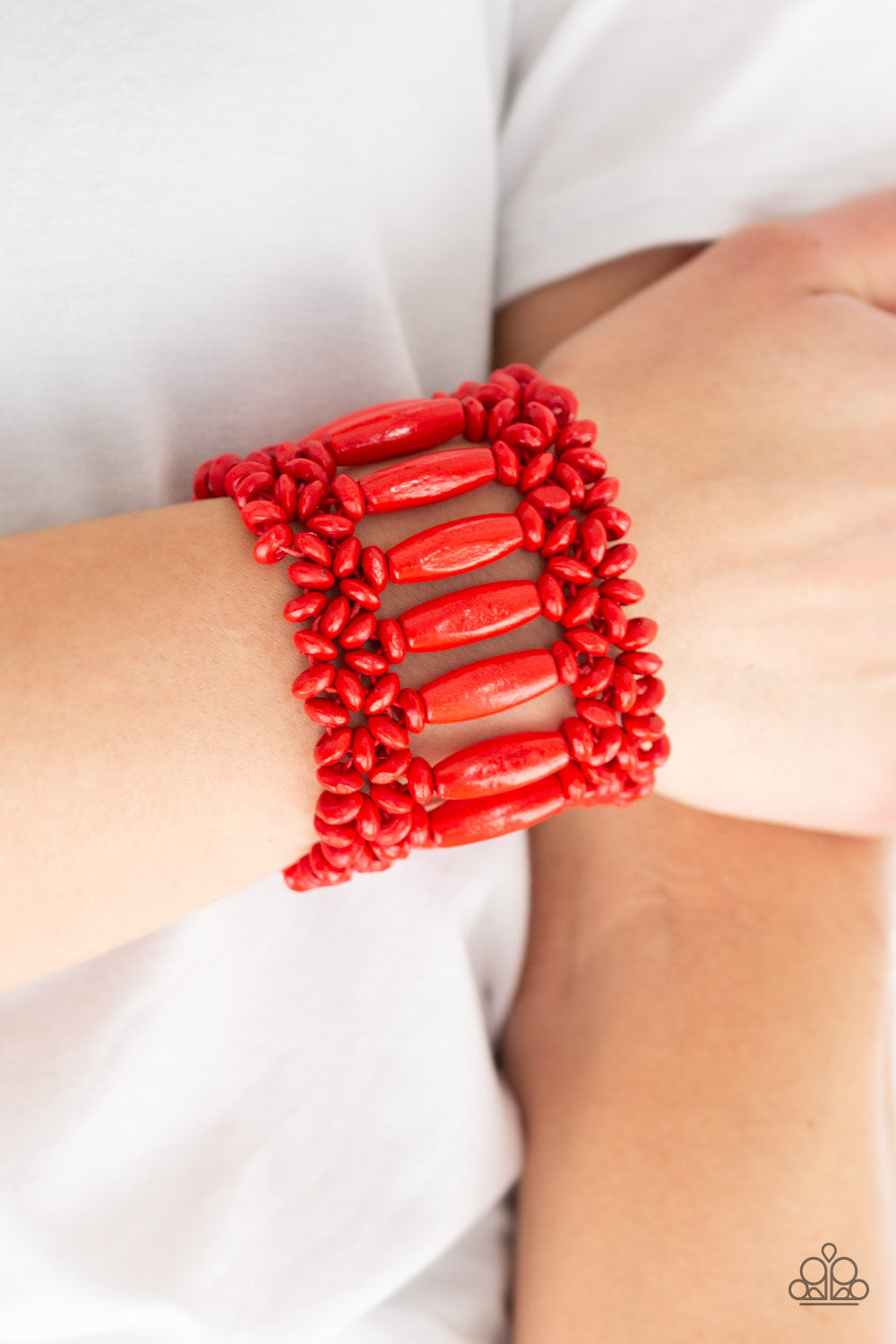Barbados Beach Club - Red wood bracelet