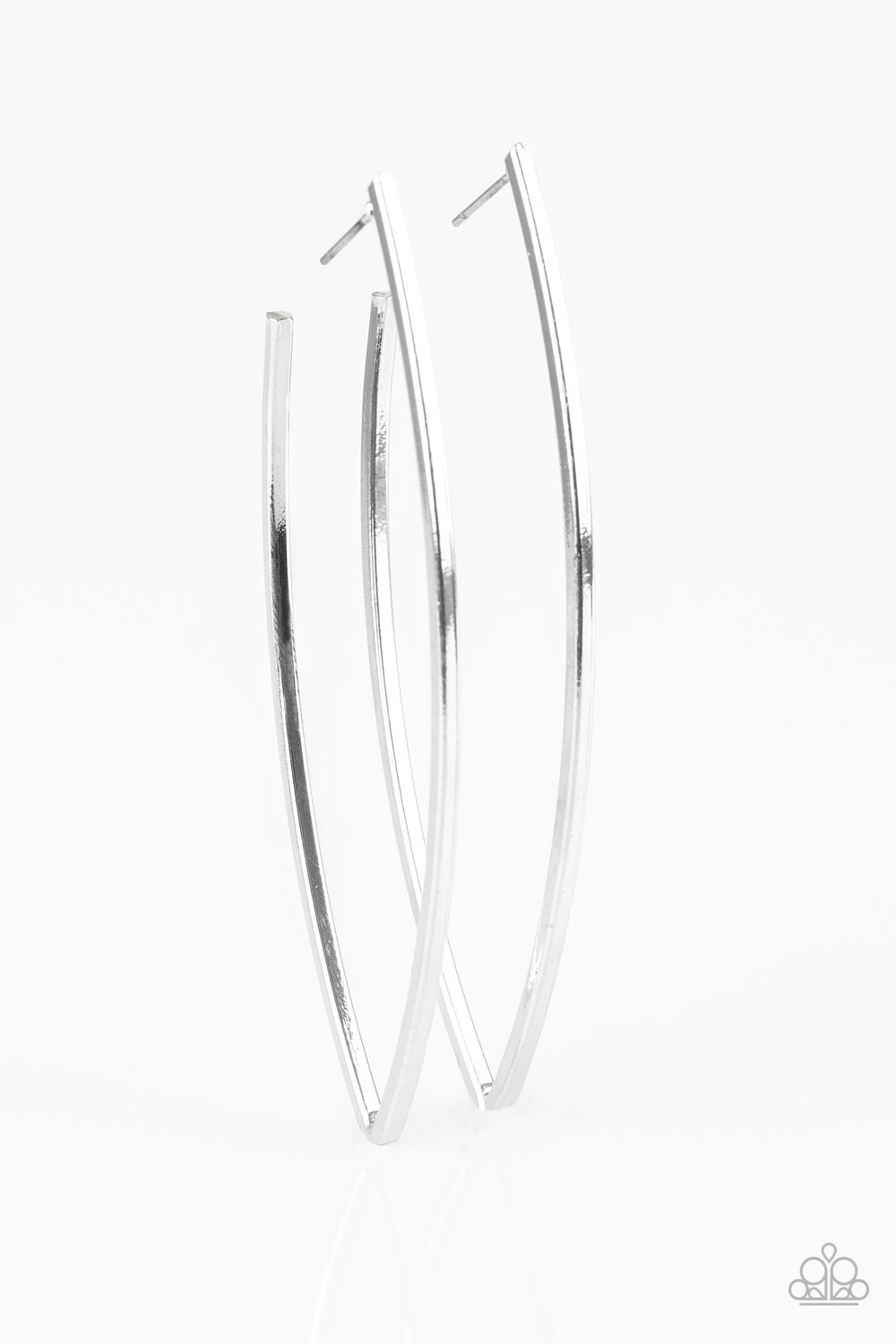 Nothing But Trouble - Silver hoop earrings